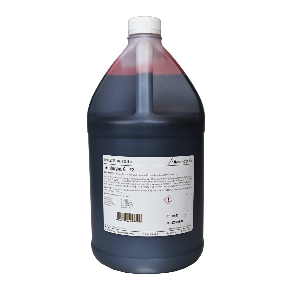 Gill #2 Hematoxylin, Gallon